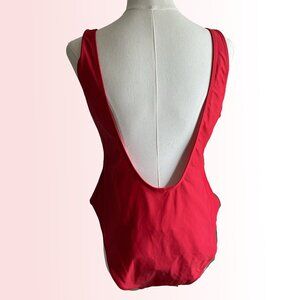 Baywatch style red high cut low back one piece swimsuit NWT by Shekini